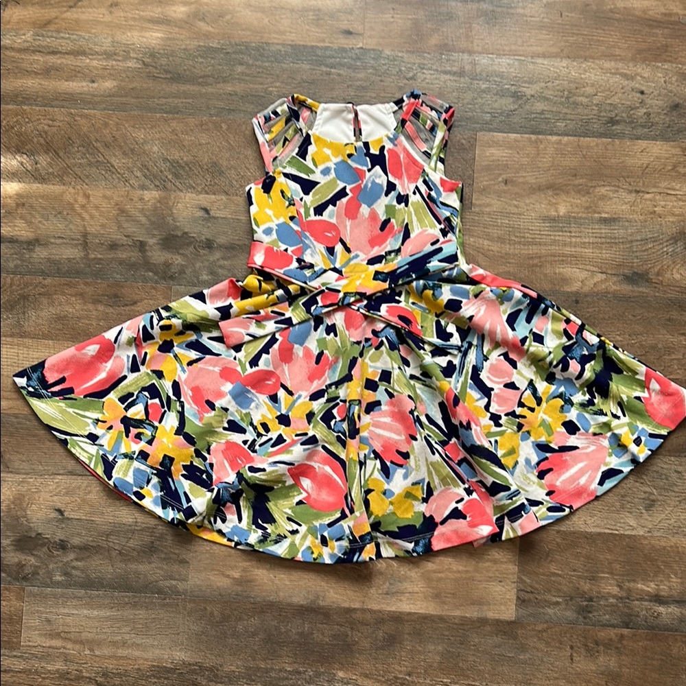 Bonnie Jean Pink and Yellow Sleeveless Sundress